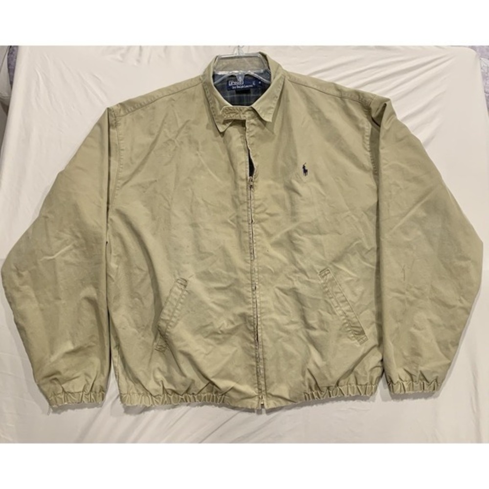 VTG Polo Ralph Lauren Harrington Jacket Men XLPlaid Lined Windbreaker Bomber - Picture 2 of 13